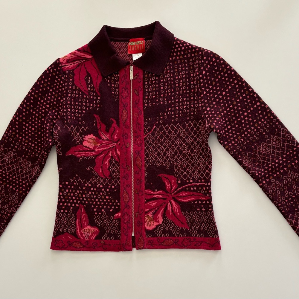 Stunning Kenzo Jungle zipped cardigan. Made in France.